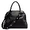 Fashion Dome Satchel with Flower Strap