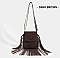 Fringed Flap Cell-Phone Holder Cross-Body