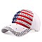 Crystal USA Flag Cotton Cap