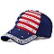 Crystal USA Flag Cotton Cap