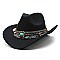 Belt Stone Acented Fedora Hat