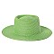 Flat Top Fedora Straw Hat -NEW