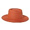 Flat Top Fedora Straw Hat -NEW