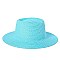 Flat Top Fedora Straw Hat -NEW