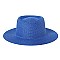 Flat Top Fedora Straw Hat -NEW