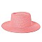 Flat Top Fedora Straw Hat -NEW