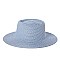 Flat Top Fedora Straw Hat -NEW