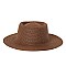 Flat Top Fedora Straw Hat -NEW