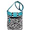 Rhinestone Buckle Zebra Cross Body