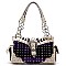 Western Buckle Rhinestone Studded Shoulder Bag