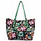 Flower Print Stone Tote