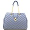 Quilted Twist Lock Chain Handle Tote