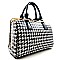 Houndstooth Design Slide-Lock Purse