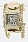 Trendy Leather & Screw Button Cuff Fashion Watch LA 05-1877