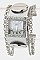 Trendy Leather & Screw Button Cuff Fashion Watch LA 05-1877