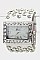 Leather Strap Square Face Watch