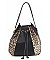 Draw String Leopard Hobo-Satchel