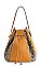 Draw String Leopard Hobo-Satchel