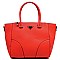 Saffiano Textured Top Handle Satchel
