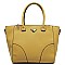 Saffiano Textured Top Handle Satchel