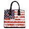 US Flag Flower Print Tote