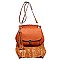 Leather Fringed Tassel Flap Large Messenger Cross