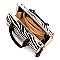 Houndstooth Metal Framed Sliding-Lock Satchel