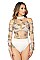 Pack of 6 Pieces Sexy Cold Shoulder Long Sleeve Bodysuit BJBCR6538