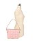2-in-1 Side Ring Hooked Single Strap Oval Print Bucket / Hobo Bag Set