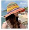 Multi Color Foldable Beach Straw Sun Hat