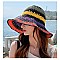 Multi Color Foldable Beach Straw Sun Hat