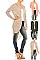 Pack of 6 Pieces Marled Jersey Knit Solid Cardigan LAHN095
