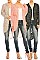 Pack of 6 Pieces Marled Jersey Knit Solid Cardigan LAHN095
