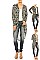Pack of 8 Pieces Stylish Marled Graffiti Cardigan LAHN096