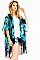Chic Palm Print Tassel Kimono FM-KSF211