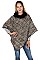 Stylish Fur Collar Poncho FM-AO6081