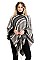 FRINGED TRIBAL PONCHO
