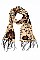 Pack of 12 Flower Leopard Scarves