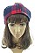 Plaid Beret Fur Pompom Hat FM-HT492