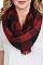 A Dozen Plaid Pattern Infinity Scarves