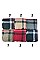 PACK OF (12 Pieces ) ASSORTED COLOR Fashionable Plaid Poncho with Hood FM-BSF60009A