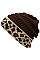 Messy Bun Leopard Ponytail Beanie FM-HT7460