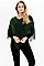 Pack of 12 Button Accent Fringe Poncho