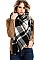 Pack of 6 Plaid Oversized Square Blanket Scarves