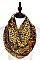 Pack of (12 Pieces) Assorted Color Trendy Animal Print Infinity Scarves FM-FTZISF256