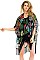Stylish Palm Print Tassel Kimono FM-KSF213