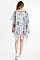 PACK OF 6 Cushy Flower Print Tassel Kimono