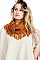 Pack of 12 Pcs Assorted Color Fringe Infinity Scarves
