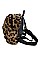 Soft Fur Leopard Backpack