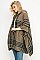 Hooded Plaid Pattern Warm Poncho